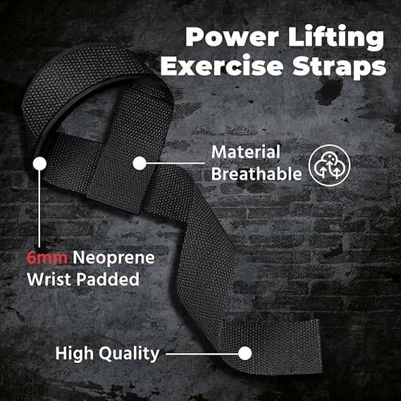 Fitness Wrist Straps for Weightlifting, CrossFit, and Strength Training.