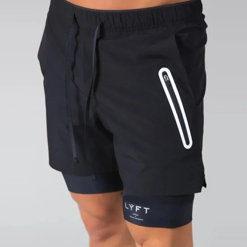 Men's Fitness Double Layered Gym Shorts